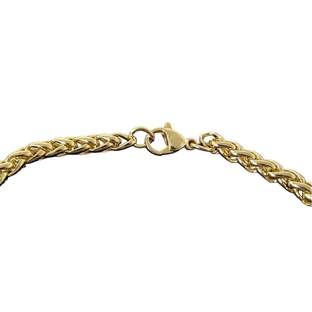 Classic 22 inch 4mm 18k Gold Plated Wheat Chain Necklace - Gold - Picture 4 of 6